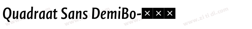 Quadraat Sans DemiBo字体转换